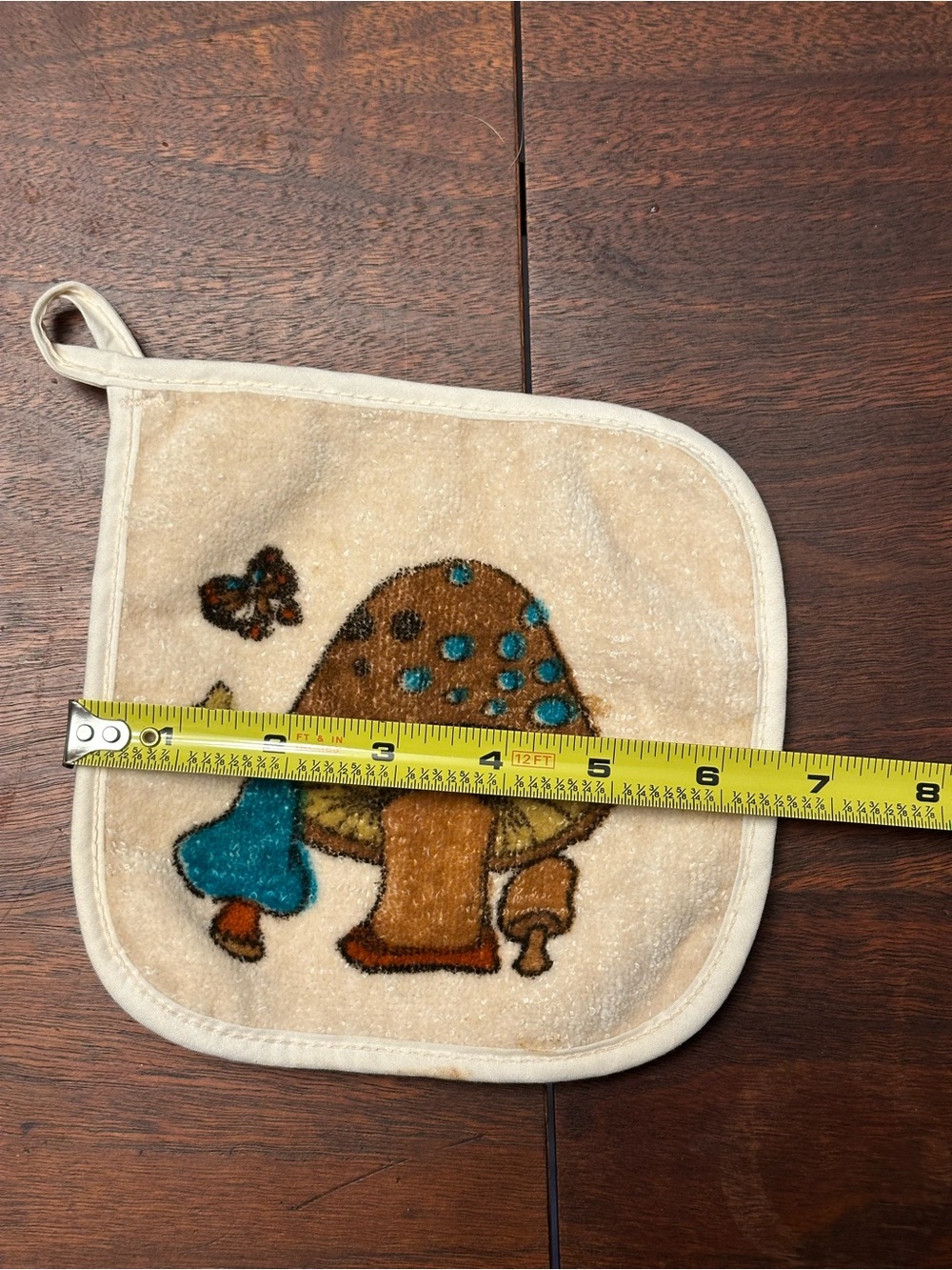 Mushroom butterfly Terry cloth potholder - Picture 8 of 9